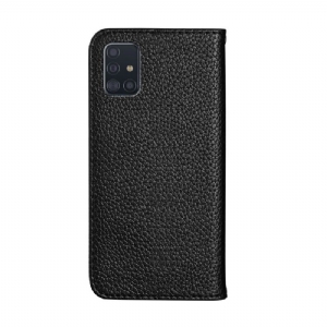 Handyhülle Für Samsung Galaxy A51 Flip Case Genarbtes Kunstleder