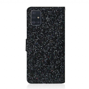 Lederhüllen Für Samsung Galaxy A51 Glitter-kartenhalter