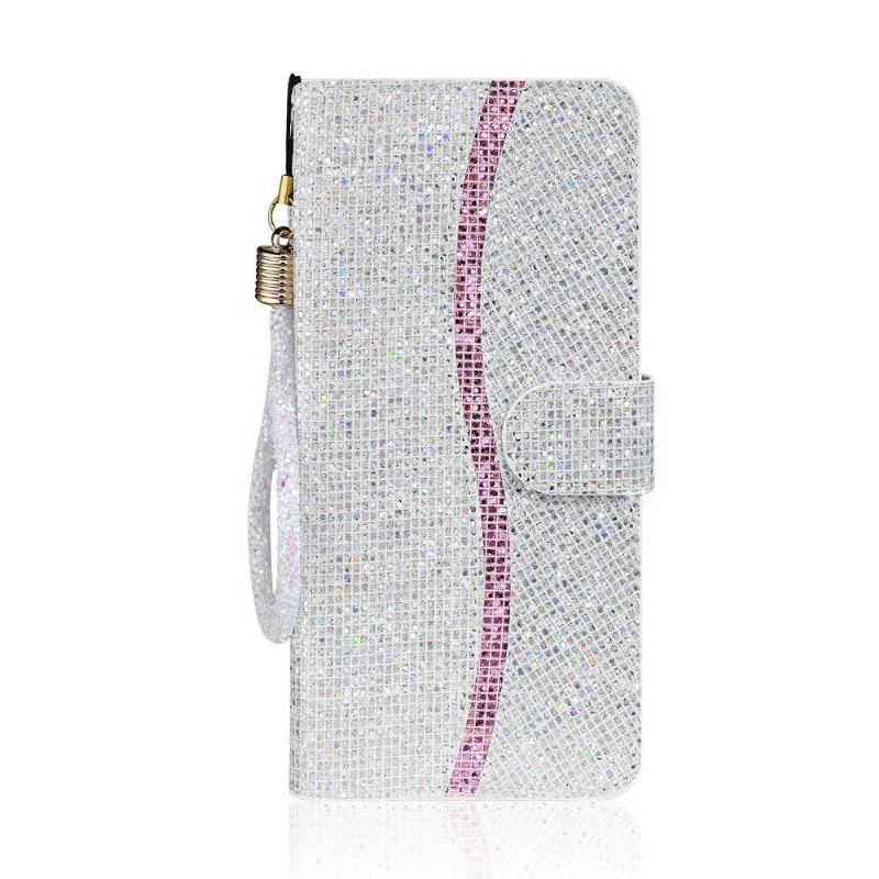 Lederhüllen Für Samsung Galaxy A51 Glitter-kartenhalter