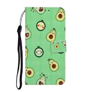 Lederhüllen Für Samsung Galaxy A51 Kawaii-avocado