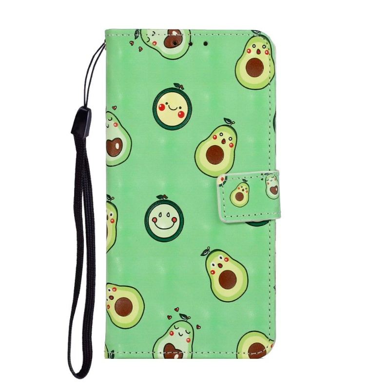 Lederhüllen Für Samsung Galaxy A51 Kawaii-avocado