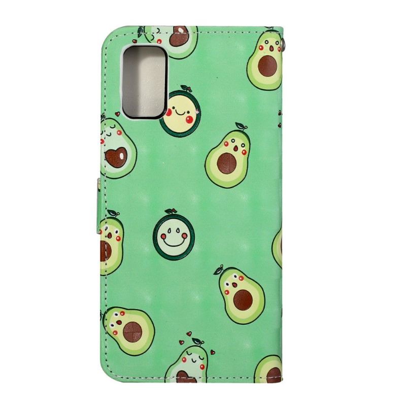 Lederhüllen Für Samsung Galaxy A51 Kawaii-avocado