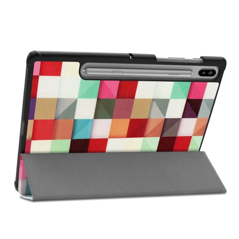 Handyhülle Für Samsung Galaxy Tab S6 Schutzhülle Flip Case Intelligente Farbige Kacheln