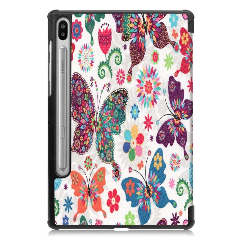 Hülle Für Samsung Galaxy Tab S6 Flip Case Clevere Schmetterlinge Und Blumen